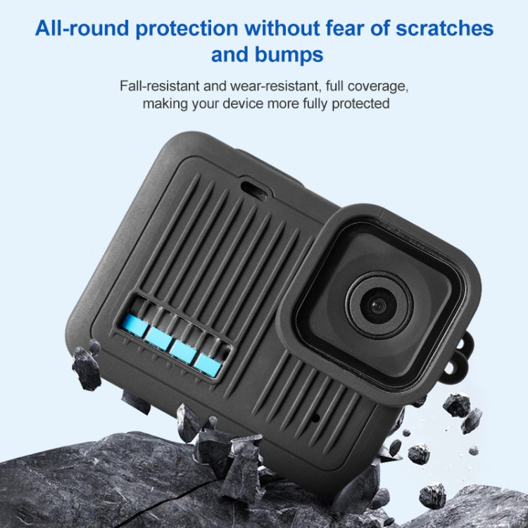 For GoPro HERO 2024 Silicone Protective Case with Wrist Strap & Lens Cover (Black) - free shipping - PMC TechLife - Order now!