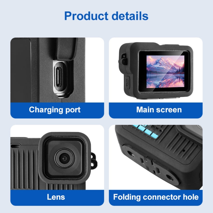 For GoPro HERO 2024 Silicone Protective Case with Wrist Strap & Lens Cover (Black) - free shipping - PMC TechLife - Order now!