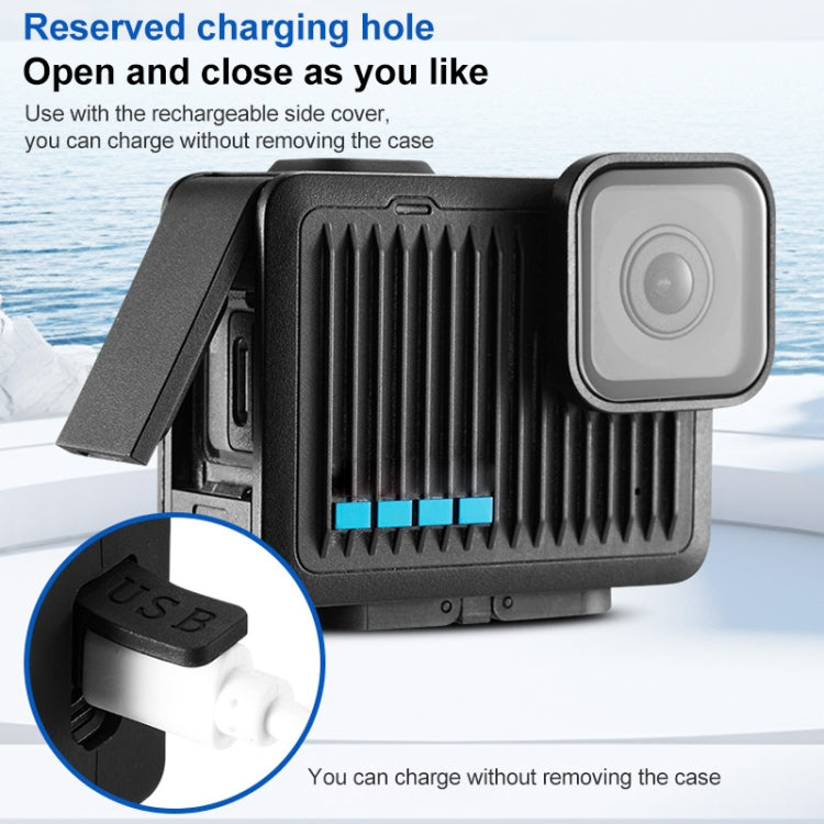 For GoPro HERO 2024 Silicone Protective Case with Wrist Strap & Lens Cover (Black) - free shipping - PMC TechLife - Order now!