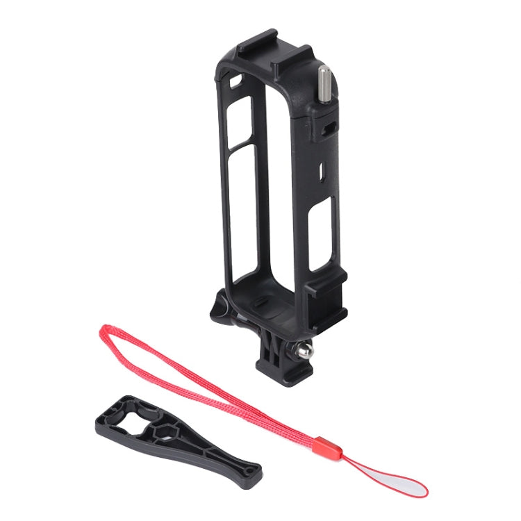 For Insta360 X4 Cold Shoe ABS Plastic Protective Frame with Adapter Mount & Screw (Black) - Mount & Holder by PMC TechLife | Online Shopping South Africa | PMC TechLife