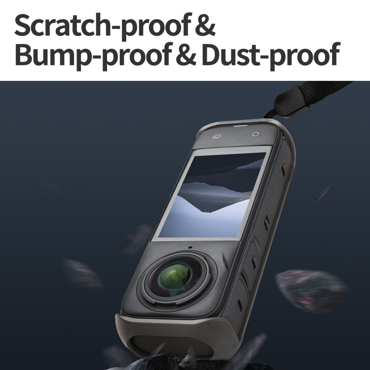 For Insta360 X4 Sunnylife Graphene Case High Thermal Conductivity Protective Case with Hand Strap (Black) - free shipping - PMC TechLife - Order now!