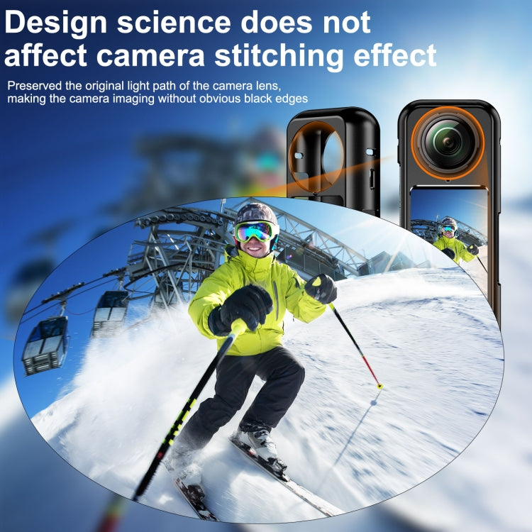 For Insta360 X4 Aluminum Alloy Metal Protective Cage Housing Frame (Black) - free shipping - PMC TechLife - Order now!