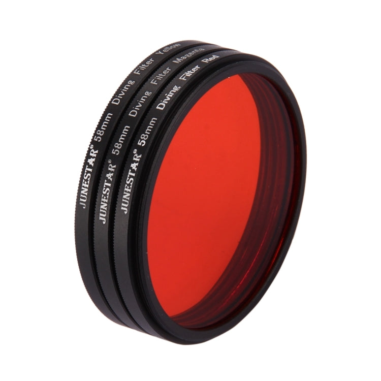 58mm Yellow + Red + Purple Diving Lens Filter for GoPro HERO7 Black/6 /5 - Lens Filter by PMC Jewellery | Online Shopping South Africa | PMC Jewellery | Buy Now Pay Later Mobicred