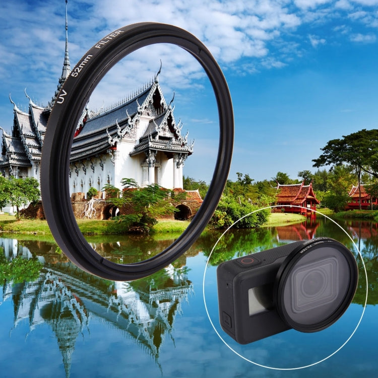 52mm 3 in 1 Round Circle UV Lens Filter with Cap for GoPro HERO7 Black/6 /5 - free shipping - PMC TechLife - Order now!