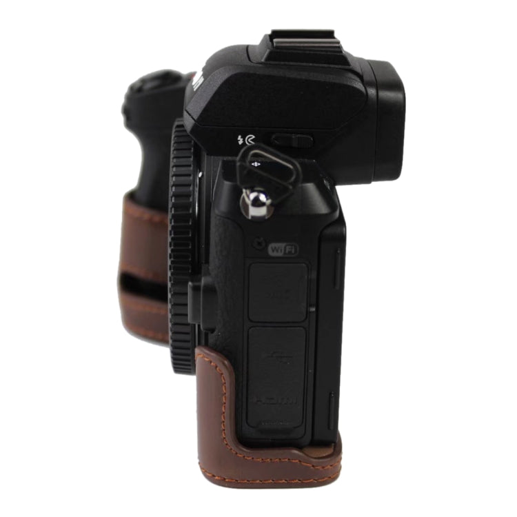 1/4 inch Thread PU Leather Camera Half Case Base for Nikon Z50(Black) - Half Case by PMC TechLife | Online Shopping South Africa | PMC TechLife | Buy Now Pay Later Mobicred