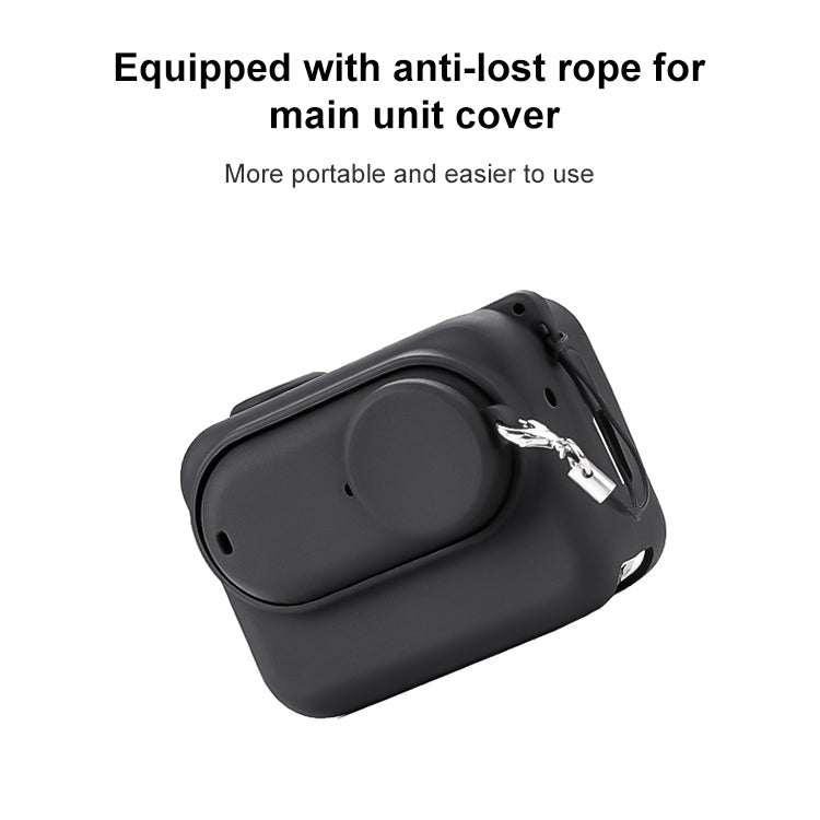 For Insta360 GO 3 Camera Body Charging Case Silicone Case with Lens Cap & Strap (Black) - Case & Bags by PMC TechLife | Online Shopping South Africa | PMC TechLife | Buy Now Pay Later Mobicred