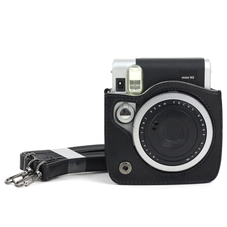 PU Leather Camera Protective bag for FUJIFILM Instax Mini 90 Camera, with Adjustable Shoulder Strap(Black) - free shipping - PMC TechLife - Order now!