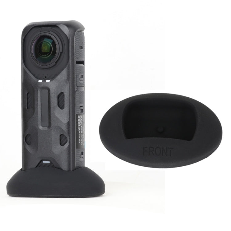 For Insta360 X4 Silicone Base Desktop Stand (Black) - Mount & Holder by PMC TechLife | Online Shopping South Africa | PMC TechLife | Buy Now Pay Later Mobicred