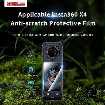 For Insta360 X4 STARTRC 2pcs HD Tempered Glass Film (Black) - Protective Film & Stickers by STARTRC | Online Shopping South Africa | PMC Jewellery | Buy Now Pay Later Mobicred