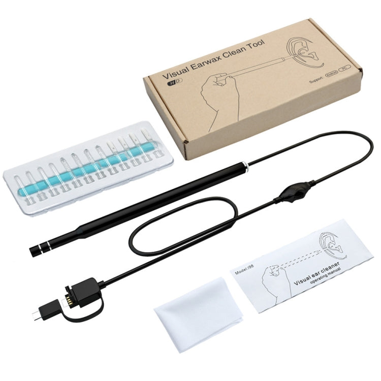 i98 1.3MP HD Visual Eardrop Endoscope Endoscope Borescope with 6 LEDs, Lens Diameter: 5.5mm, Length: 2m -  by PMC Jewellery | Online Shopping South Africa | PMC Jewellery