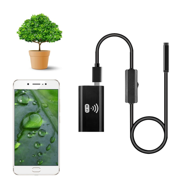 F99 HD Mobile Phone Endoscope, 8mm Waterproof Pipe Endoscope, Wifi Version, Flexible Cord, Length: 1m (Black) -  by PMC TechLife | Online Shopping South Africa | PMC TechLife
