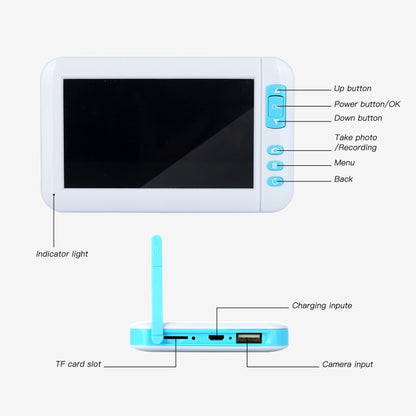 C01 4.3 Inch Screen Display HD1080P Visual Earspoon Endoscope with 6 LEDs, Diameter:3.9mm -  by PMC Jewellery | Online Shopping South Africa | PMC Jewellery | Buy Now Pay Later Mobicred