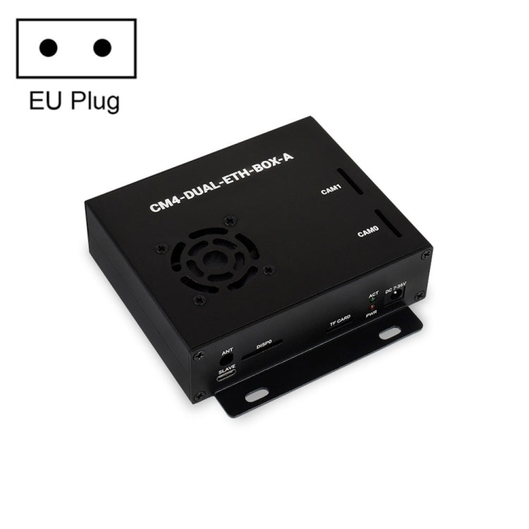 Waveshare Dual Gigabit Ethernet Mini-Computer with Metal Case & Cooling Fan for Raspberry Pi CM4(EU Plug) - free shipping - PMC Jewellery - Order now!