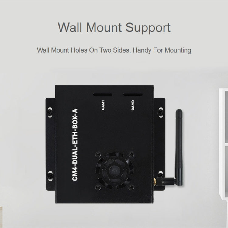 Waveshare Dual Gigabit Ethernet Mini-Computer with Metal Case & Cooling Fan for Raspberry Pi CM4(EU Plug) - free shipping - PMC Jewellery - Order now!