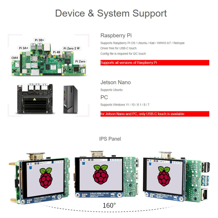 Waveshare 2.8 inch 480x640 HDMI IPS LCD Display (H) Fully Laminated Screen - Modules Expansions Accessories by WAVESHARE | Online Shopping South Africa | PMC TechLife | Buy Now Pay Later Mobicred