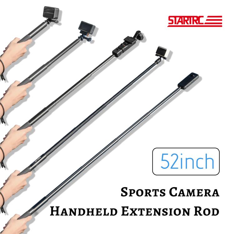 STARTRC 1.3m Handheld Extendable Pole Monopod (Black) - free shipping - PMC TechLife - Order now!