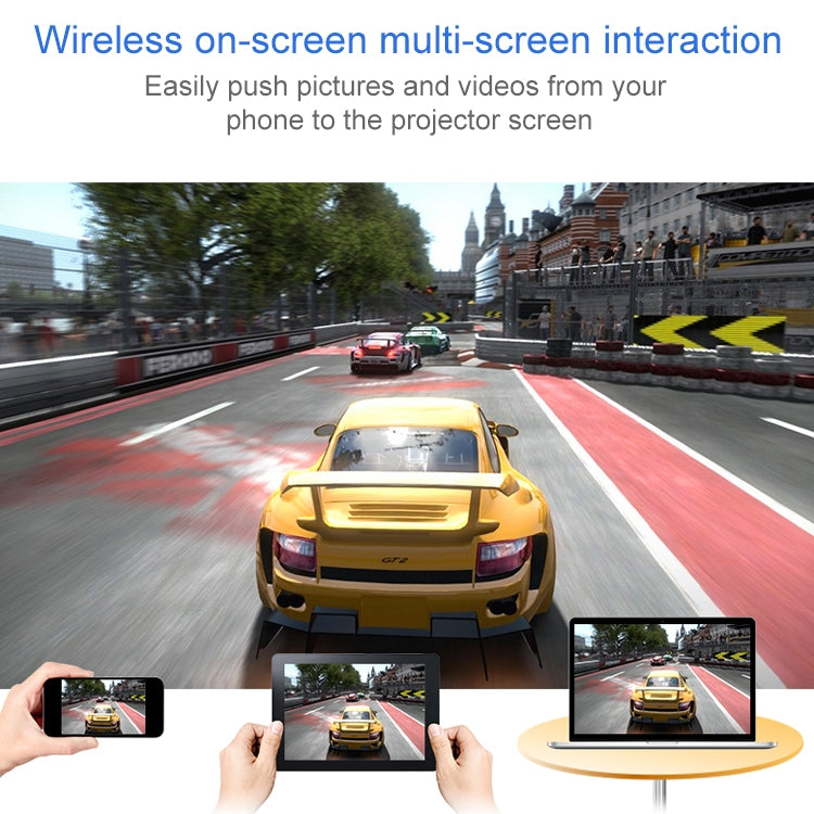 VS626 Android 3500ANSI Lumens 1080*720 Resolution LED+LCD Technology Smart Projector, Support AV / HDMI / SD Card / USB / VGA (Black Silver) - LED Projector by PMC TechLife | Online Shopping South Africa | PMC TechLife | Buy Now Pay Later Mobicred