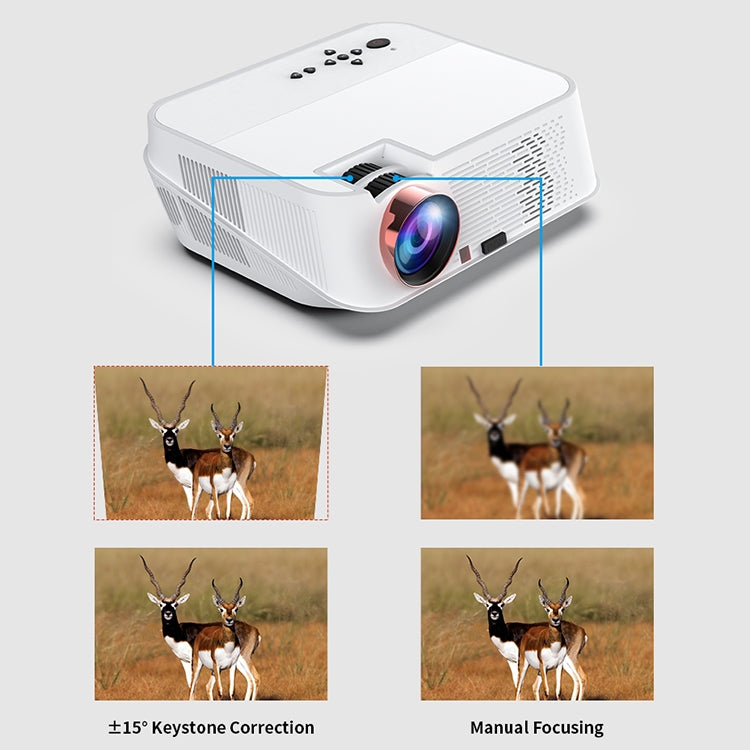 VS626 Android 3500ANSI Lumens 1080*720 Resolution LED+LCD Technology Smart Projector, Support AV / HDMI / SD Card / USB / VGA (Black Silver) - LED Projector by PMC TechLife | Online Shopping South Africa | PMC TechLife | Buy Now Pay Later Mobicred