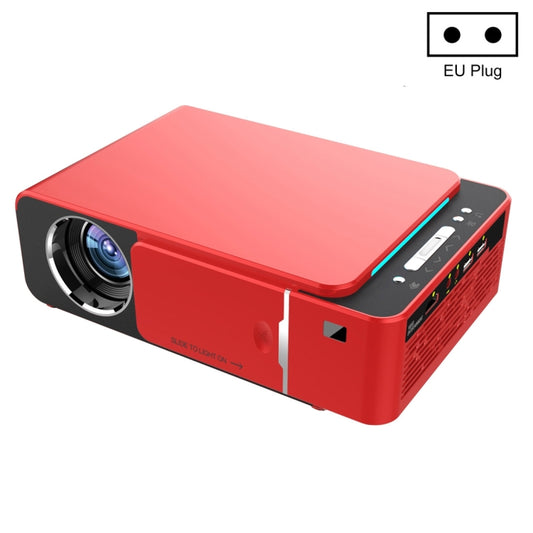 T6 2000ANSI Lumens 1080P LCD Mini Theater Projector, Phone Version, EU Plug(Red) - LED Projector by PMC Jewellery | Online Shopping South Africa | PMC Jewellery | Buy Now Pay Later Mobicred