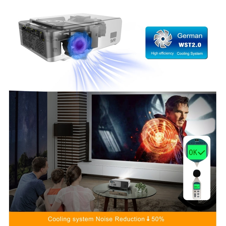 T6 3500ANSI Lumens 1080P LCD Mini Theater Projector, Standard Version, EU Plug (Silver) - LED Projector by PMC Jewellery | Online Shopping South Africa | PMC Jewellery | Buy Now Pay Later Mobicred