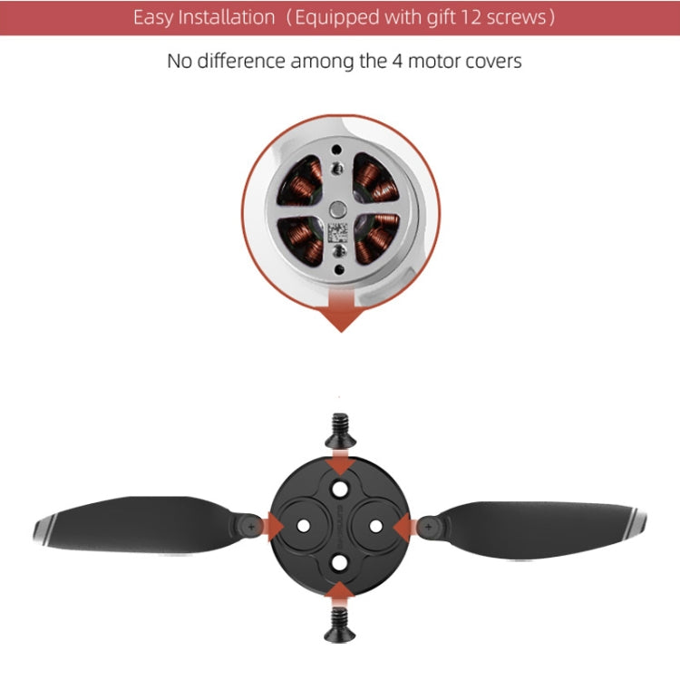 4 PCS Sunnylife Motor Metal Protection Cover for DJI Mavic Mini 1 / Mini 4K / DJI Mini 2 SE(Black) - Other by Sunnylife | Online Shopping South Africa | PMC TechLife | Buy Now Pay Later Mobicred