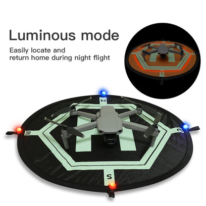 RCGEEK 55cm Round Portable Parking Apron Foldable Landing Pad with Night Light for DJI Mavic Mini / Air 2S / FPV - Parking Apron by PMC Jewellery | Online Shopping South Africa | PMC Jewellery | Buy Now Pay Later Mobicred