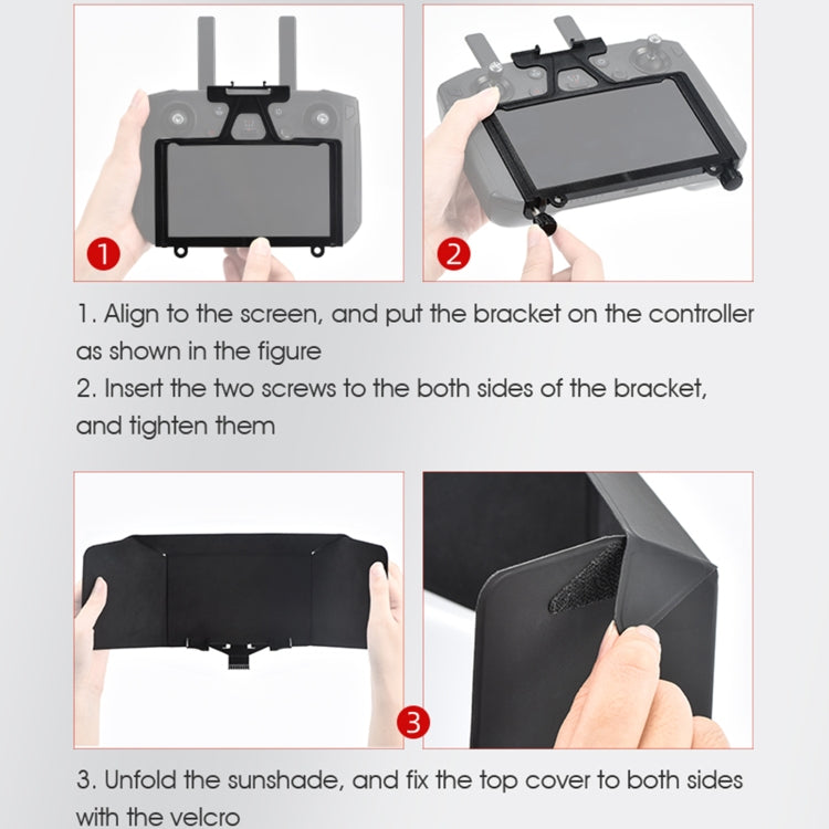 STARTRC Foldable Controller Sunshade with Screen Bracket for DJI Mavic 2 / Mavic Air 2 / Air 2S / Mini 2(Black) - Lens Hood by STARTRC | Online Shopping South Africa | PMC Jewellery | Buy Now Pay Later Mobicred