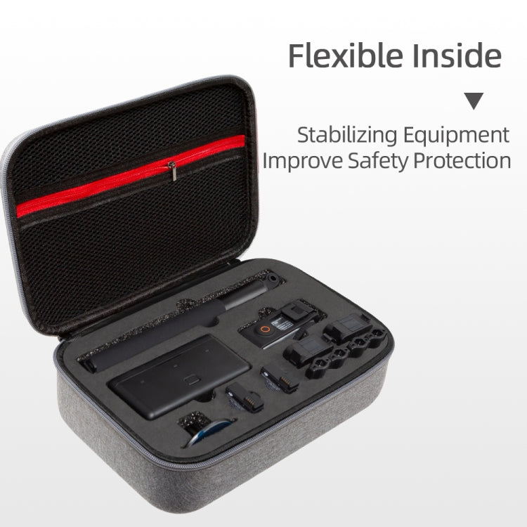 For DJI Osmo Action 3 Carrying Storage Case Bag,Size: 21.5 x 29.5 x 10cm (Grey) - Case & Bags by PMC TechLife | Online Shopping South Africa | PMC TechLife | Buy Now Pay Later Mobicred