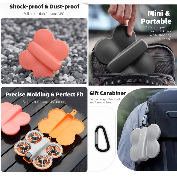For DJI Neo Sunnylife Butterfly Storage Box Anti-collision Anti-scratch Protection Case (Pink) - free shipping - PMC TechLife - Order now!