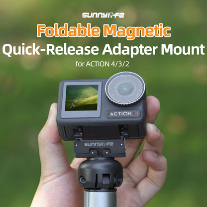 Sunnylife AD691 Magnetic Adapter Mount for DJI Action 2 / Osmo Action 3 / 4 (Black) -  by Sunnylife | Online Shopping South Africa | PMC Jewellery
