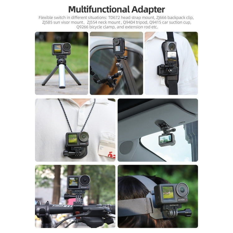 Sunnylife AD691 Magnetic Adapter Mount for DJI Action 2 / Osmo Action 3 / 4 (Black) -  by Sunnylife | Online Shopping South Africa | PMC TechLife | Buy Now Pay Later Mobicred