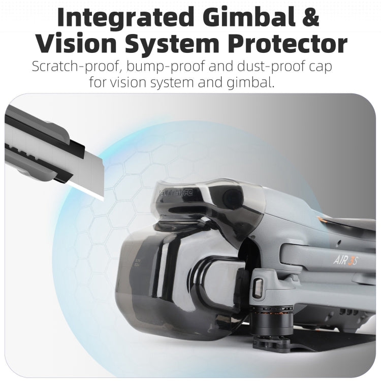 For DJI Air 3S Sunnylife Integrated Gimbal Cover Transparent Lens Cap Vision System Protector (Grey) - free shipping - PMC TechLife - Order now!