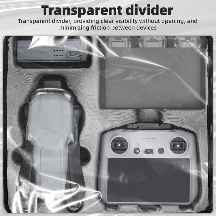 For DJI Air 3 / Air 3S / Avata 2 STARTRC Dual-Drone Shoulder Storage Bag PU Handbag (Grey) - free shipping - PMc TechLife - Order now!