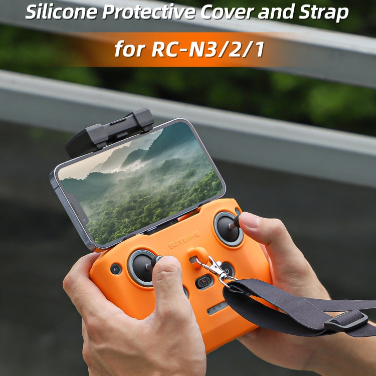 For DJI Neo / Mini 4 Pro / RC-N3 / RC-N2 / RC-N1 Sunnylife Controller Protective Cover Silicone Case with Neck Strap (Grey) - free shipping - PMC TechLife - Order now!