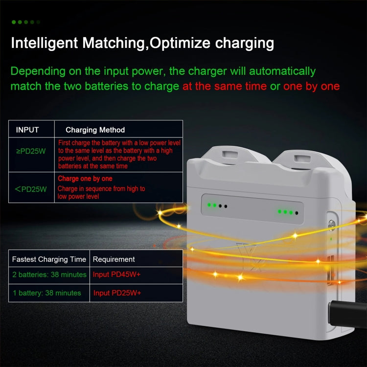 For DJI Neo XY 2-Channel Battery Charger Battery Charge Manager (Grey) - free shipping - PMC TechLife - Order now!