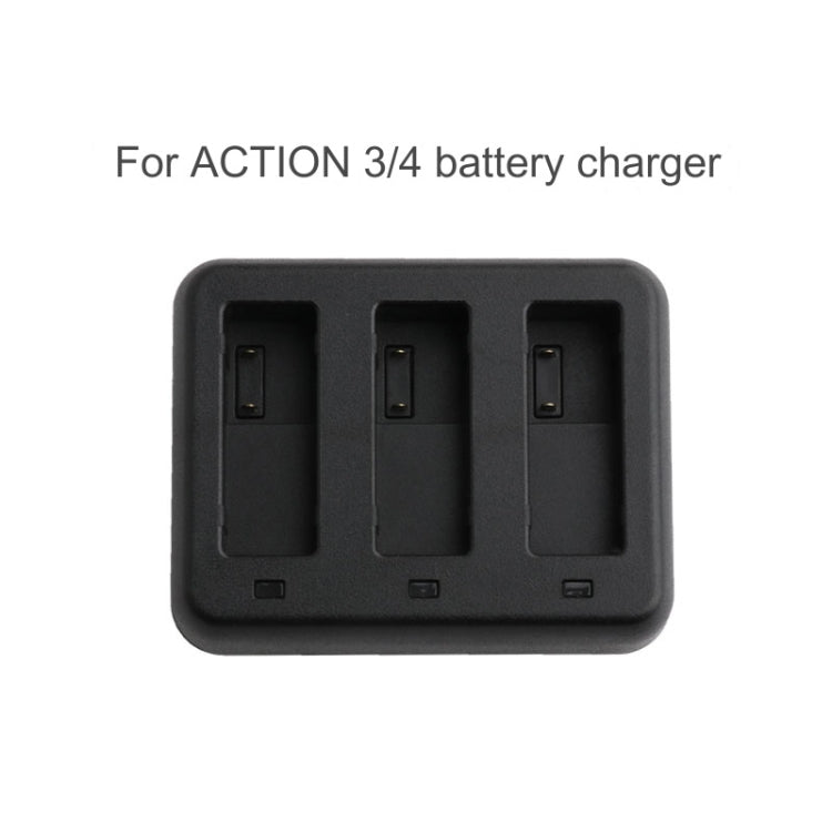 For DJI Osmo Action 4 / 3 Tri-Slot Batteries Charger (Black) -  by PMC TechLife | Online Shopping South Africa | PMC TechLife | Buy Now Pay Later Mobicred