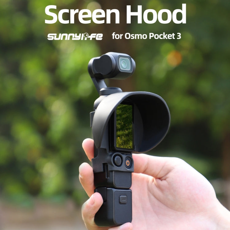 For DJI OSMO Pocket 3 Sunnylife Sunshade Screen Protective Cover Hood (Black) - Lens Accessories by Sunnylife | Online Shopping South Africa | PMC Jewellery | Buy Now Pay Later Mobicred