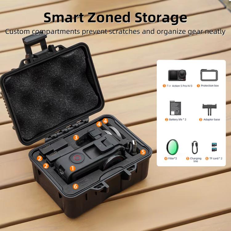 For DJI OSMO Action 5 Pro / 4 / 3 Camera Hard Storage Box Bag Protective Case (Black) - free shipping - PMC TechLife - Order now!