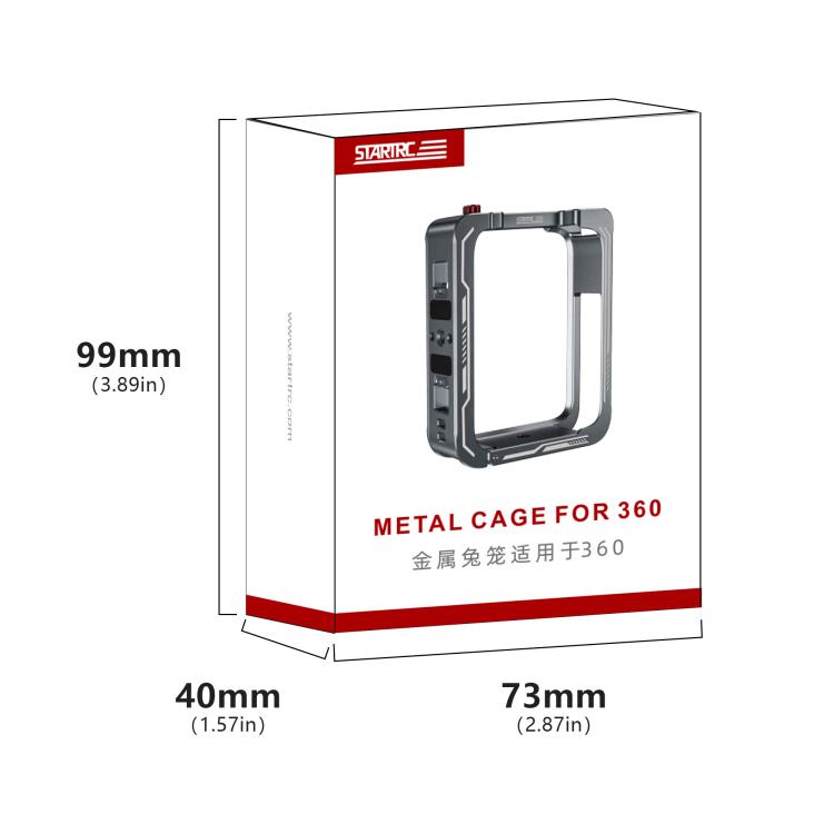 For DJI Osmo 360 STARTRC Metal Cage Frame with Cold Shoe (Grey) - free shipping - PMC TechLife - Order now!