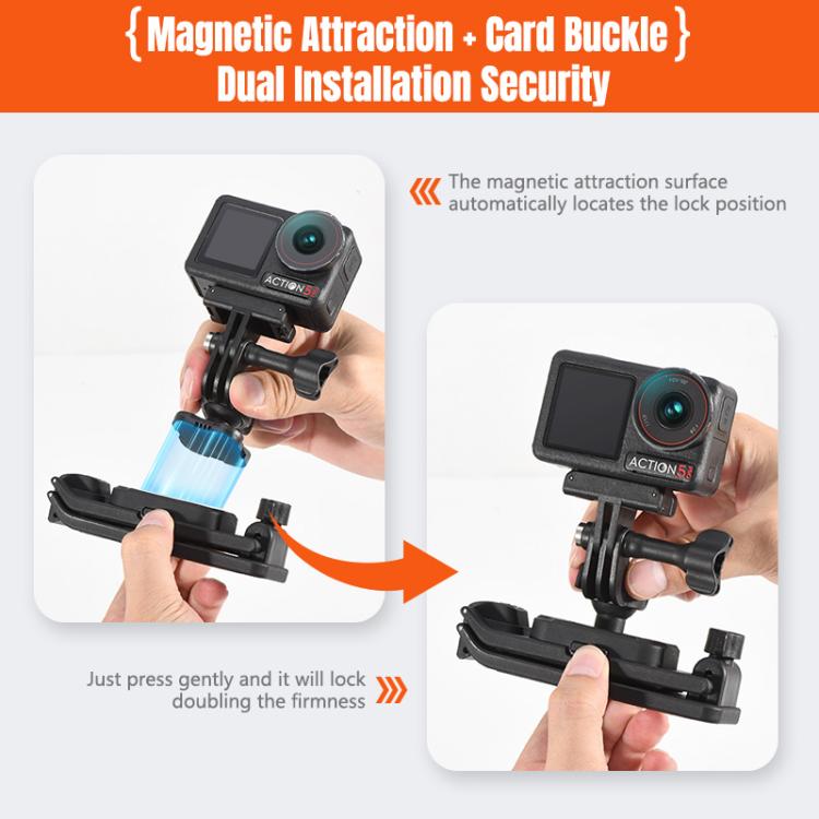 STARTRC Magnetic  Backpack Clip Mount for DJI Osmo 360 / GoPro Action Cameras (Black) - free shipping - PMC TechLife - Order now!