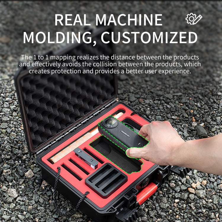 For Insta360 X4 STARTRC Waterproof EVA ABS Dual-layer Suitcase Storage Box (Black) - free shipping - PMC TechLife - Order now!