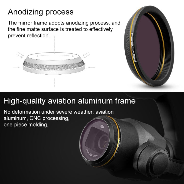 PGYTECH X4S-MRC CPL Gold-edge Lens Filter for DJI Inspire 2 / X4S Gimbal Camera Drone Accessories - free shipping - PMC TechLife - Order now!
