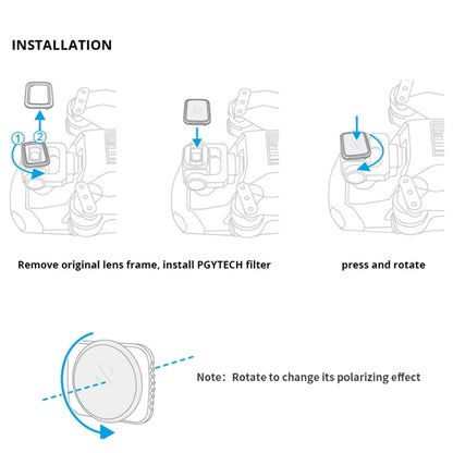 4 PCS PGYTECH P-16A-035 NDPL8 / 16 / 32 / 64 Lens Filter for DJI Mavic Air 2 Drone Accessories - Lens Hood by PGYTECH | Online Shopping South Africa | PMC Jewellery | Buy Now Pay Later Mobicred