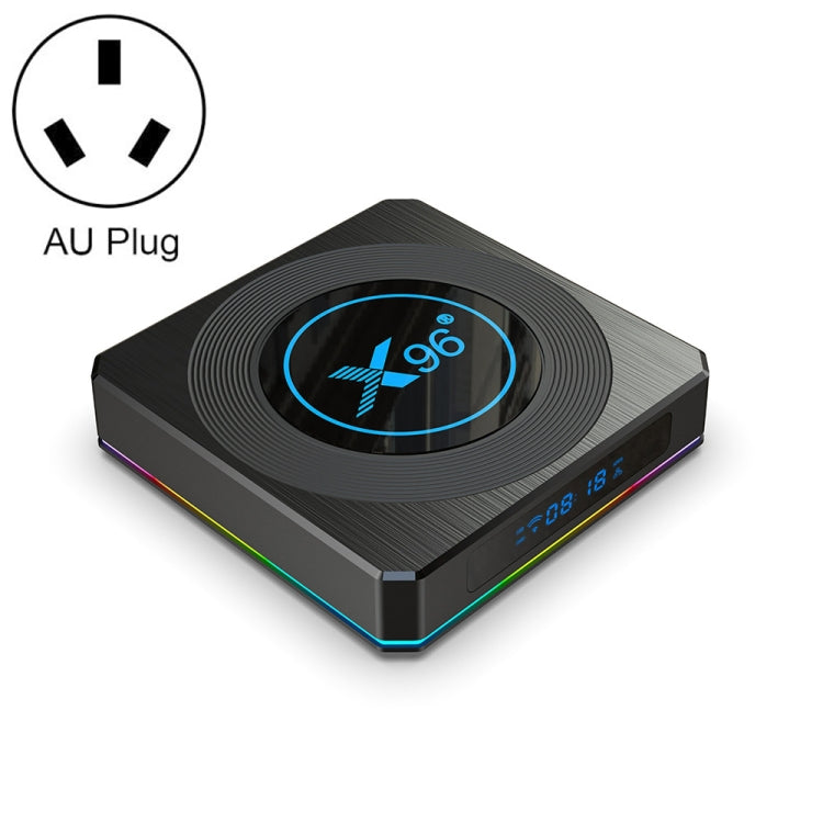 X96 X4 8K Smart TV BOX Android 11.0 Media Player with Remote Control, Amlogic S905X4 Quad Core ARM Cortex A55, RAM: 4GB, ROM: 64GB, Support 1000M, Dual Band WiFi, Bluetooth, AU Plug - Amlogic S905 by PMC Jewellery | Online Shopping South Africa | PMC Jewellery | Buy Now Pay Later Mobicred