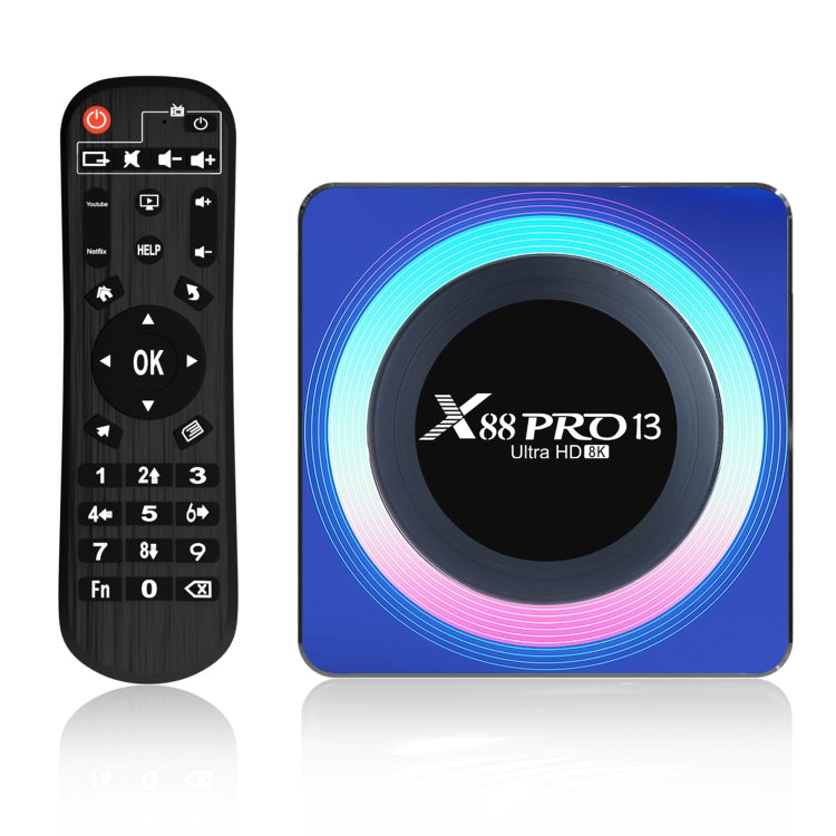 Acrylic X88 Pro 13 8K Ultra HD Android 13.0 Smart TV Box with Remote Control, RK3528 Quad-Core, 2GB+16GB(AU Plug) - Others by PMC Jewellery | Online Shopping South Africa | PMC Jewellery | Buy Now Pay Later Mobicred