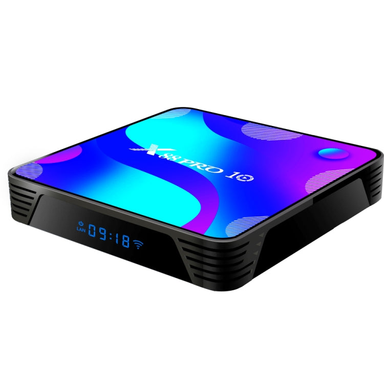 X88 Pro 10 4K Ultra HD Android TV Box with Remote Controller, Android 10.0, RK3318 Quad-Core 64bit Cortex-A53, 4GB+64GB, Support Bluetooth / Dual-Band WiFi / TF Card / USB / AV / Ethernet(US Plug) - RK3318 by PMC Jewellery | Online Shopping South Africa | PMC Jewellery | Buy Now Pay Later Mobicred