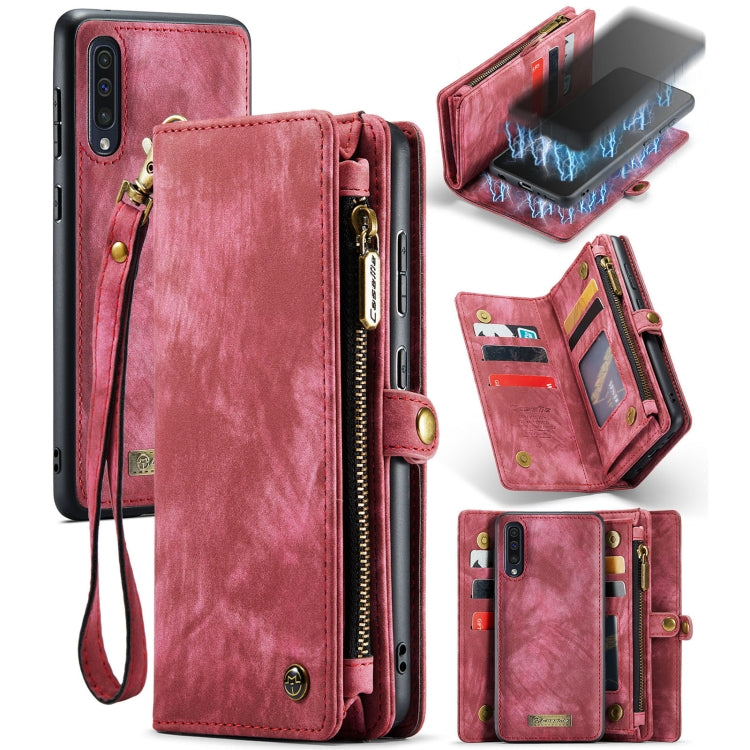 CaseMe-008 For Samaung Galaxy A30S／A50S／A50 Detachable Multifunctional Flip Leather Case (Red) - Galaxy Phone Cases by CaseMe | Online Shopping South Africa | PMC Jewellery | Buy Now Pay Later Mobicred