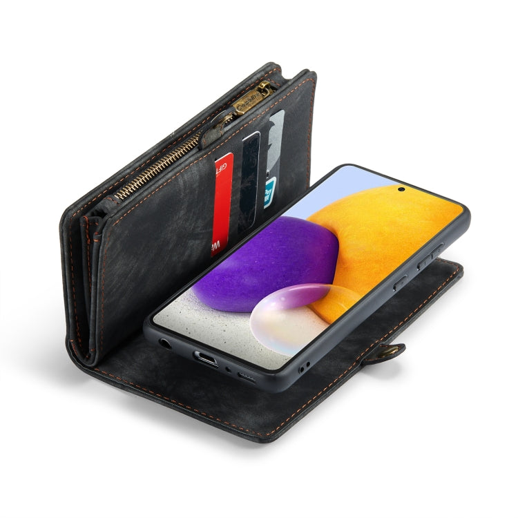 For Samsung Galaxy A70 CaseMe-008 Detachable Multifunctional Flip Leather Phone Case(Black) - Galaxy Phone Cases by CaseMe | Online Shopping South Africa | PMC Jewellery | Buy Now Pay Later Mobicred