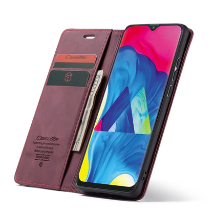 CaseMe-013 Multifunctional Horizontal Flip Leather Case with Card Slot & Holder for Galaxy M10(Wine Red) - Galaxy Phone Cases by CaseMe | Online Shopping South Africa | PMC Jewellery | Buy Now Pay Later Mobicred