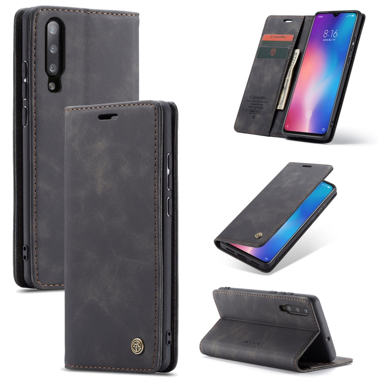 CaseMe-013 Multi-functional Retro Frosted Horizontal Flip Leather Case with Card Slot & Holder & Wallet For Xiaomi Mi 9(Black) - Xiaomi Cases by CaseMe | Online Shopping South Africa | PMC Jewellery | Buy Now Pay Later Mobicred